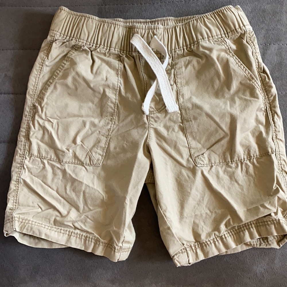 Khaki drawstring shorts